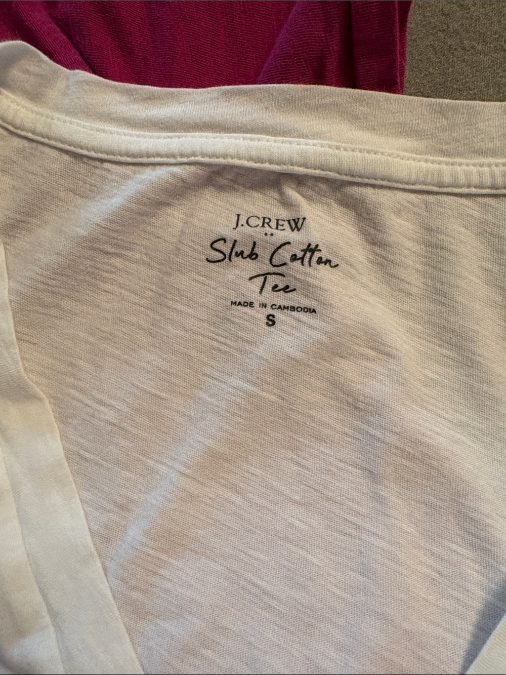 J. Crew Women’s Slim V-Neck Tee Set in Fuchsia, White, Pink & Two Blues - Picture 2 of 7